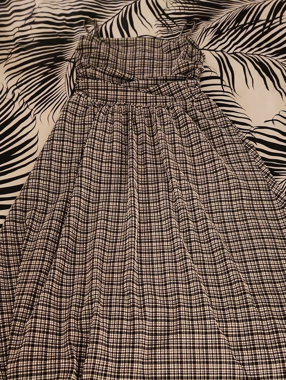 Lululemon Seersucker Check Ruched Midi Dress